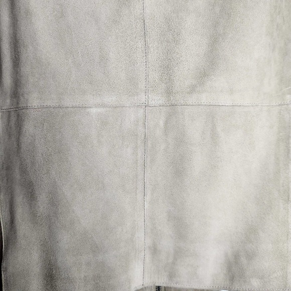 Armani Collezione Tan Brown Suede Leather Zip Front Jacket Knit Insets Size 44 - Picture 8 of 16